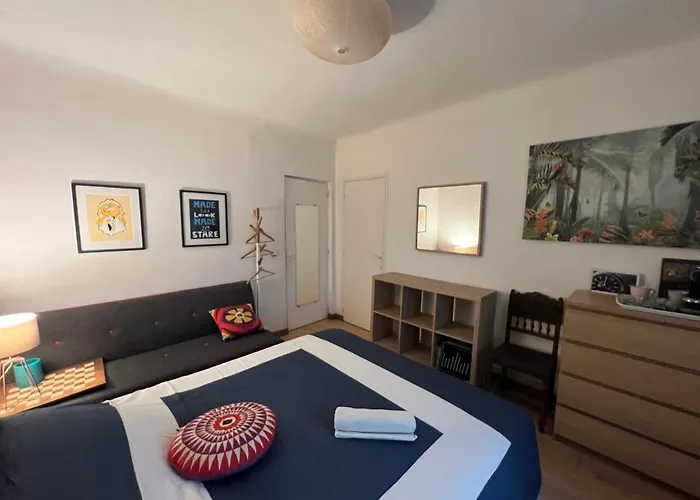 Lit Queen Size, 3mn Privatunterkunft *